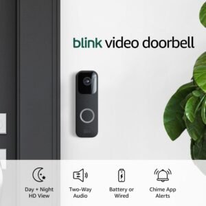 1740961523_51dsSz67jtL._AC_SL1000_.jpg Blink Video Doorbell (newest model), Two-way audio, HD video, motion and chime app alerts and Alexa enabled — wired or wire-free (Black)