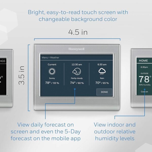 1740963497_81fGl-VVKhL._AC_SL1500_.jpg Honeywell Home RTH9585WF1004 Wi-Fi Smart Color Thermostat, 7 Day Programmable, Touch Screen, Energy Star, Alexa Ready