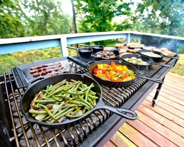 1741063860_71dwlCyCmzL._AC_SL1250_.jpg Lodge Cast Iron Skillet with Red Silicone Hot Handle Holder, 12-inch