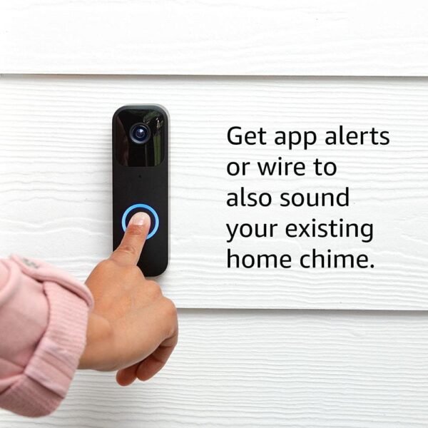 1742164472_61zzicZVjJL._AC_SL1000_.jpg Blink Video Doorbell (newest model) + Sync Module 2 | Two-year battery life, Two-way audio, HD video, motion and chime app alerts and Alexa enabled — wired or wire-free (White)