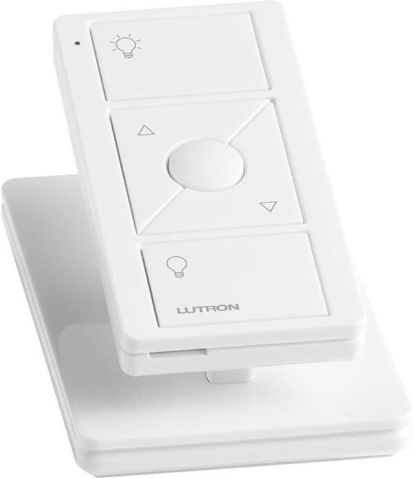 41COIKY05YL._AC_SL1000_.jpg Lutron Pico Remote for Caseta Smart Dimmer Switch, 3-Button Control with Raise/Lower and Preset Lighting Level, For Table Top or Wallmount Use, PJ2-3BRL-WH-L01R, White
