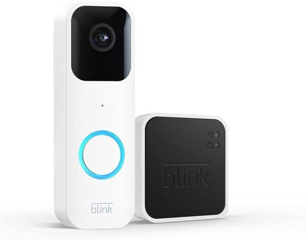 41gELcx0xZL._AC_SL1000_.jpg Blink Video Doorbell (newest model) + Sync Module 2 | Two-year battery life, Two-way audio, HD video, motion and chime app alerts and Alexa enabled — wired or wire-free (White)