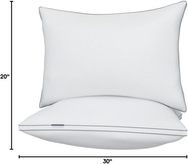 511RPubfAL._AC_SL1470_.jpg viewstar Pillows Queen Size Set of 2, Hotel Quality, Down Alternative Gusseted Bed Pillows for Side, Back, or Stomach Sleepers, White