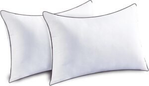5137SP7F5ZL._AC_SL1500_.jpg JOLLYVOGUE Bed Pillows Standard Size Set of 2, Cooling and Supportive Full Pillow 2 Pack for Side and Back Sleepers, Down Alternative Hotel Collection Sleeping Pillows, 26x20 Inches