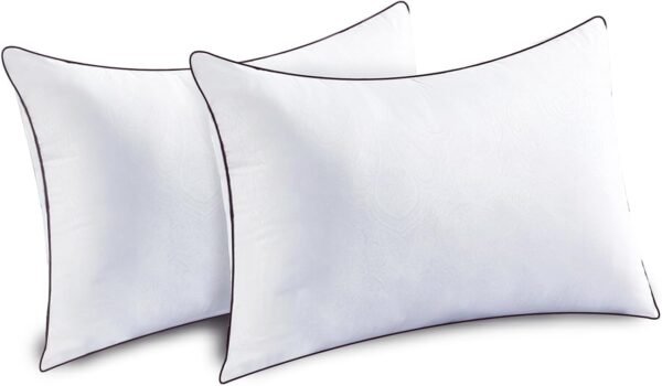 5137SP7F5ZL._AC_SL1500_.jpg JOLLYVOGUE Bed Pillows Standard Size Set of 2, Cooling and Supportive Full Pillow 2 Pack for Side and Back Sleepers, Down Alternative Hotel Collection Sleeping Pillows, 26x20 Inches