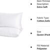 EIUE Hotel Collection Bed Pillows for Sleeping 2 Pack Queen Size，Pillows for Side and Back Sleepers,Super Soft Down Alternative Microfiber Filled Pillows,20 x 30 Inches