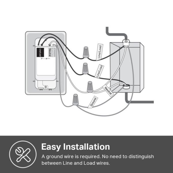 51jVxYHLbcL._SL1000_.jpg Kasa Matter Smart Light Switch: Voice Control w/Siri, Alexa & Google Assistant, UL Certified, Timer & Schedule, Easy Guided Install, Neutral Wire Required, Single Pole, 2.4GHz Wi-Fi, 3-Pack