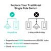 51rH4vItbL._SL1000_.jpg Kasa Matter Smart Light Switch: Voice Control w/Siri, Alexa & Google Assistant, UL Certified, Timer & Schedule, Easy Guided Install, Neutral Wire Required, Single Pole, 2.4GHz Wi-Fi, 3-Pack