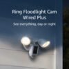 51tXemWvjCL._SL1000_.jpg Ring Floodlight Cam Wired Plus (newest model), 1080p HD video with motion-activated floodlights, White