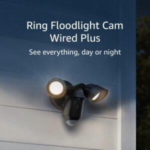 51tgr0UNFgL._SL1000_.jpg Ring Floodlight Cam Wired Plus (newest model), 1080p HD video with motion-activated floodlights, Black
