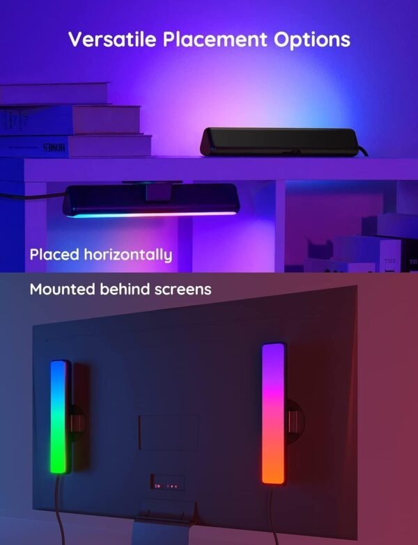 61hrHjFDVL._AC_SL1500_.jpg Govee Smart LED Light Bars, Work with Alexa and Google Assistant, RGBICWW WiFi TV Backlights with Scene and Music Modes for Gaming, Pictures, PC, Room Decoration