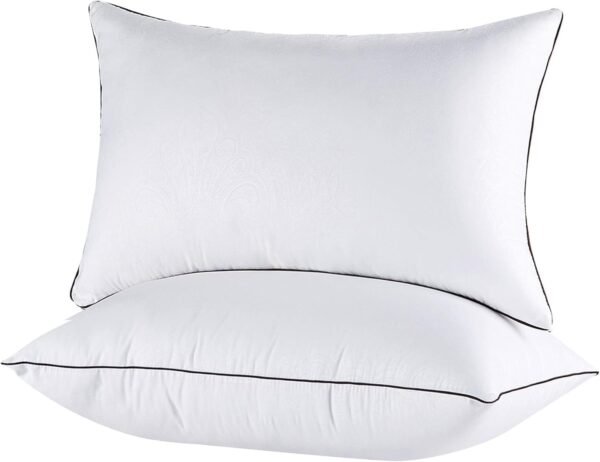 61-ruL51eeL._AC_SL1500_.jpg JOLLYVOGUE Bed Pillows Standard Size Set of 2, Cooling and Supportive Full Pillow 2 Pack for Side and Back Sleepers, Down Alternative Hotel Collection Sleeping Pillows, 26x20 Inches