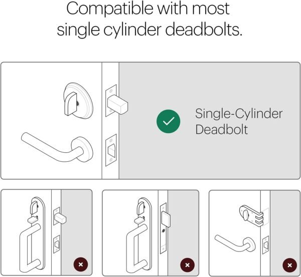 618bWaB23zL._AC_SL1500_.jpg August Home Silver Wi-Fi Smart Lock – Keyless Entry, Electronic Door Lock, Easy Installation on Existing Deadbolt