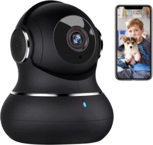 61GJd-Jue9L._AC_SL1500_.jpg litokam 2K Indoor Security Camera, 360° Cameras for Home Security Indoor with Motion Detection, Pet Cam with Phone App, Baby Monitor-Night Vision