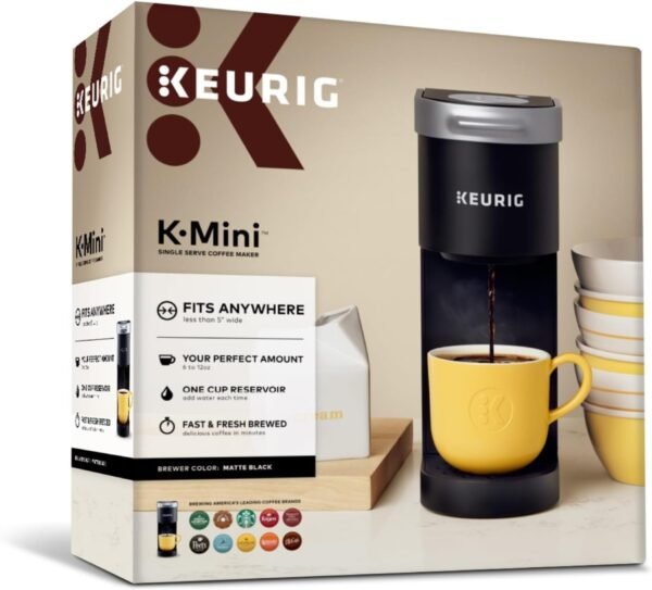 61HPQJVx0CL._AC_SL1500_.jpg Keurig K-Mini Single Serve K-Cup Pod Coffee Maker, 6 to 12oz Brew size, with Cord Storage, Perfect for Small Spaces, Black