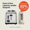 61Kd7gTeBAL._AC_SL1080_.jpg bella 2 Slice Slim Toaster, Fits-anywhere™ Kitchenware, 6 Setting Shade Control with Reheat & Cancel Buttons, Removable Crumb Tray, 10” Long Slot, Anti Jam & Auto Shutoff, 900 Watt, Oatmilk