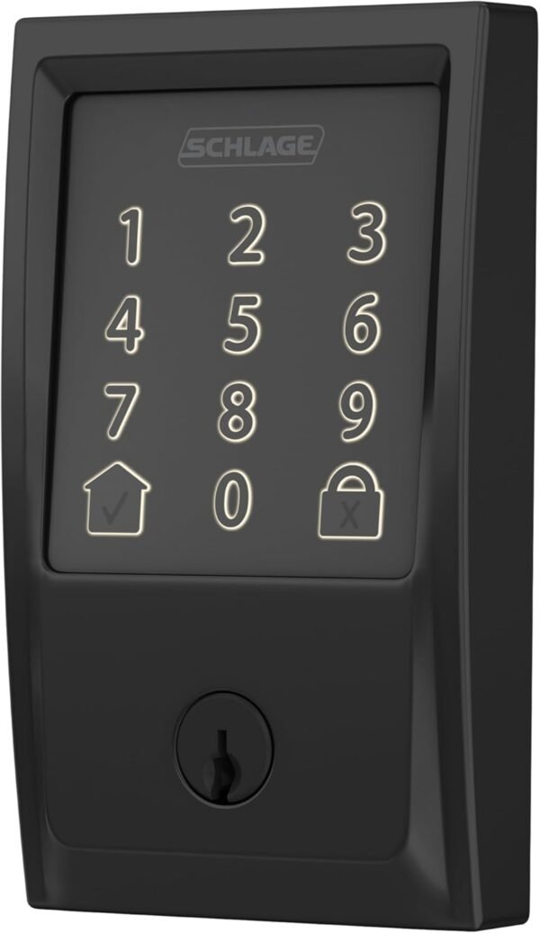 61PXeyErAIL._AC_SL1500_.jpg Schlage Encode Smart Wi-Fi Deadbolt with Century Trim in Matte Black