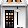 61Q5EU8AgL._AC_SL1500_.jpg Mecity 2 Slice Toaster Touch Screen 1.5" Wide Slot, Stainless Steel Smart Bread Toaster for Bagel Muffin Waffle Gluten Free Breads, Timer, Defrost, Reheat, 120V 825W