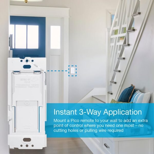 61R4nMG5pL._SL1000_.jpg Lutron Caseta Smart Lighting Kit w/ Lamp Dimmer and Pico Remote, for 2 Floor and Table Lamps, Works w/ Alexa, Apple Homekit, Google Home (Hub Required), 100W Single-Pole/3-Way, P-PKG1P-WH