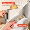 61SFdZ9-IcL._AC_SL1080_.jpg bella 2 Slice Slim Toaster, Fits-anywhere™ Kitchenware, 6 Setting Shade Control with Reheat & Cancel Buttons, Removable Crumb Tray, 10” Long Slot, Anti Jam & Auto Shutoff, 900 Watt, Oatmilk