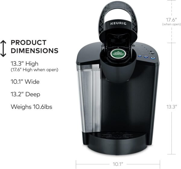 61SmdvU7NDL._AC_SL1500_.jpg Keurig K-Classic Single Serve K-Cup Pod Coffee Maker, with 3 Brew Sizes, 48oz Removable Reservoir, Black