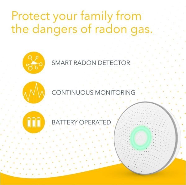 61TyCwD8ySL._SL1002_.jpg Airthings 2950 Wave Radon - Smart Radon Detector with Humidity & Temperature Sensor – Easy-to-Use – Accurate – No Lab Fees – Battery Operated - Free App