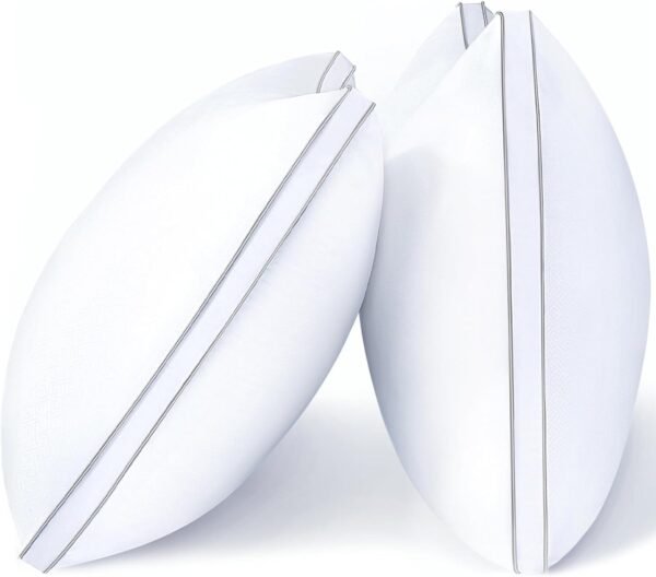 61V9onEzzWL._AC_SL1500_.jpg viewstar Pillows Queen Size Set of 2, Hotel Quality, Down Alternative Gusseted Bed Pillows for Side, Back, or Stomach Sleepers, White