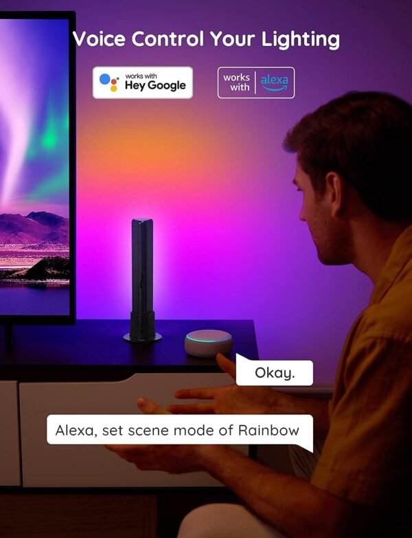61Vcdo2q5uL._AC_SL1500_.jpg Govee Smart LED Light Bars, Work with Alexa and Google Assistant, RGBICWW WiFi TV Backlights with Scene and Music Modes for Gaming, Pictures, PC, Room Decoration