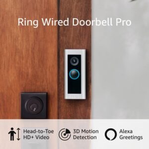 61WuMLLpaML._SL1000_.jpg Ring Wired Doorbell Pro (newest model) – Best-in-class with cutting-edge features (existing doorbell wiring required)