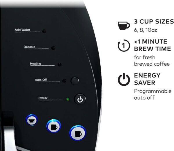 61XF9KNpW8L._AC_SL1500_.jpg Keurig K-Classic Single Serve K-Cup Pod Coffee Maker, with 3 Brew Sizes, 48oz Removable Reservoir, Black