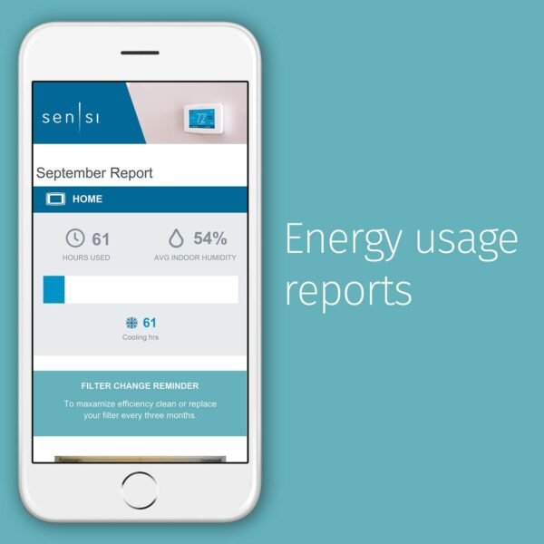 61XIqzkKghL._AC_SL1500_.jpg Sensi Smart Thermostat, 100 Years Of Expertise, Wi-Fi, Data Privacy, Programmable, Easy DIY Install, Works With Alexa, Energy Star Certified, Mobile App, ST55