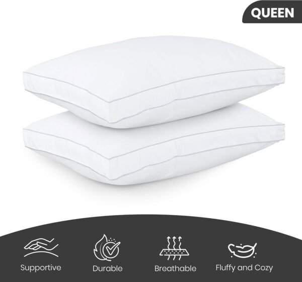 61hHNjMoCL._AC_SL1500_.jpg Utopia Bedding Bed Pillows for Sleeping Queen Size (White), Set of 2, Cooling Hotel Quality, Gusseted Pillow for Back, Stomach or Side Sleepers