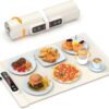 61hxLe3cVtL._AC_SL1500_.jpg Warming Mat for Food, 5-Temp Electric Tray with Child Lock & Auto Shut-Off, Foldable Silicone Warmer for Baby Bottles, Baking, Travel, Buffets (15.7x23.6 Inch)