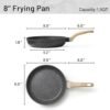 CAROTE Nonstick Frying Pan Skillet,Non Stick Granite Fry Pan Egg Pan Omelet Pans, Stone Cookware Chef's Pan, PFOA Free,Induction Compatible(Classic Granite, 8-Inch)