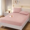 61k0-t8W5L._AC_SL1500_.jpg Full Fitted Sheet with 2 Pillowcase Soft Microfiber Sheet Set 16" Deep Pocket Bed Sheets, Wrinkle Free and Easy Care Bottom Sheet for Full Size Bed, Pink