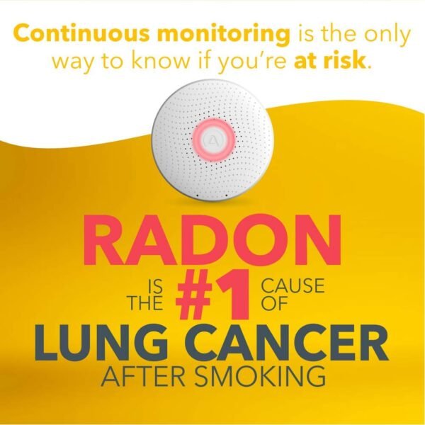 61mGaXJ6T5L._SL1001_.jpg Airthings 2950 Wave Radon - Smart Radon Detector with Humidity & Temperature Sensor – Easy-to-Use – Accurate – No Lab Fees – Battery Operated - Free App