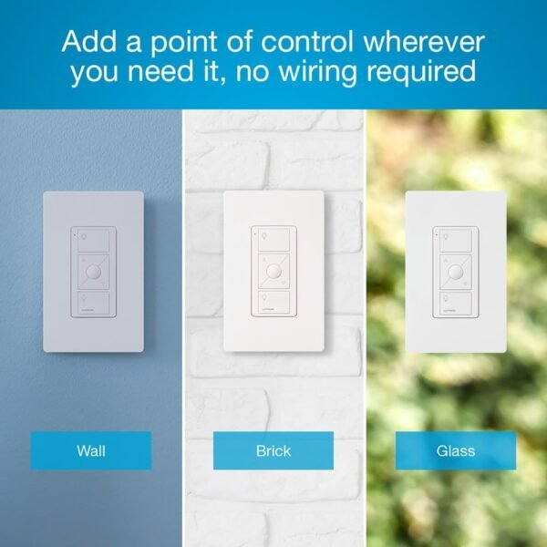 61o6r22DiTL._AC_SL1000_.jpg Lutron Pico Remote for Caseta Smart Dimmer Switch, 3-Button Control with Raise/Lower and Preset Lighting Level, For Table Top or Wallmount Use, PJ2-3BRL-WH-L01R, White