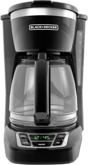 61oCzQ33FXL._AC_SL1500_.jpg BLACK+DECKER 12-Cup Digital Coffee Maker, Programmable, Washable Basket Filter, Sneak-A-Cup, Auto Brew, Water Window, Keep Hot Plate, Black