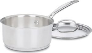 61pomxMsVTL._AC_SL1455_.jpg Cuisinart 1.5 Quart Saucepan w/Cover, Chef's Classic Stainless Steel Cookware Collection, 719-16