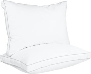 61txMSeT2yL._AC_SL1500_.jpg Utopia Bedding Bed Pillows for Sleeping Queen Size (White), Set of 2, Cooling Hotel Quality, Gusseted Pillow for Back, Stomach or Side Sleepers
