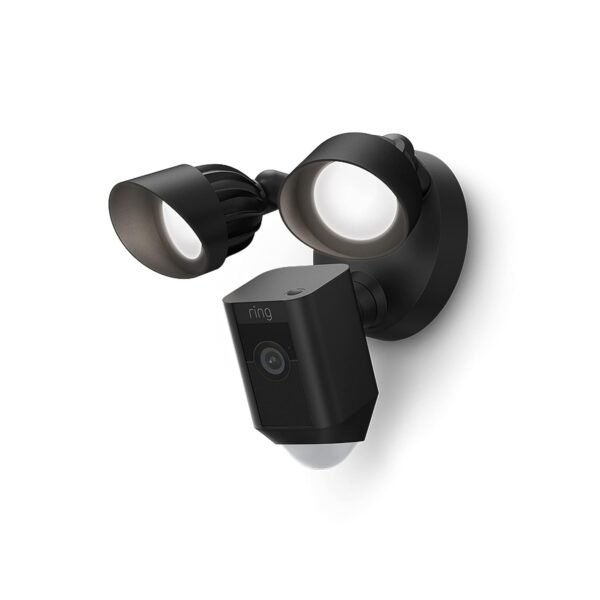 61vemF8o3xS._SL1500_.jpg Ring Floodlight Cam Wired Plus (newest model), 1080p HD video with motion-activated floodlights, Black