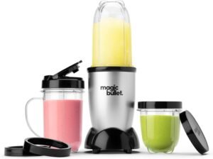 61w2Tj7r0BL._AC_SL1500_.jpg Magic Bullet Blender, Small, Silver, 11 Piece Set