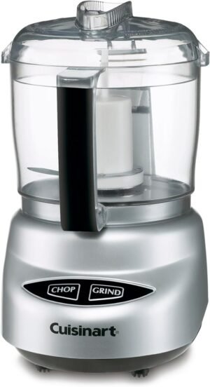 61w9ghZg2sL._AC_SL1500_.jpg Cuisinart Food Processor, Mini-Prep 3 Cup, 24 oz, Brushed Chrome and Nickel, DLC-2ABC