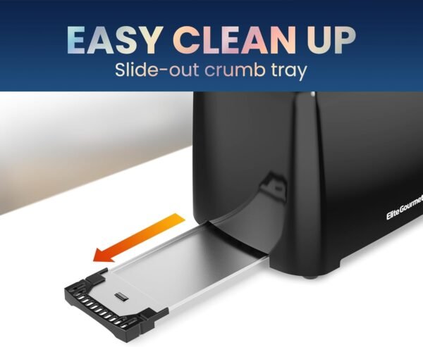 61xhyhOtTgL._AC_SL1500_.jpg Elite Gourmet ECT1027B Cool Touch Toaster with 6 Temperature Settings & Extra Wide 1.25" Slots for Bagels, Waffles, Specialty Breads, Puff Pastry, Snacks, ETL Certified, 2 Slices, Black