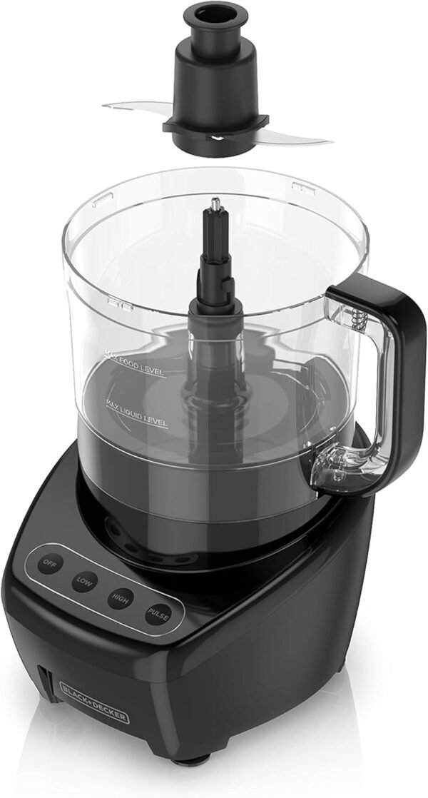 61yIgrE4PvL._AC_SL1500_.jpg BLACK+DECKER Food Processor and Vegetable Chopper, Stainless Steel Blade, 8-Cup Capacity, 450W Power with Attachments to Shred, Slice, Mince, Grind, and Puree