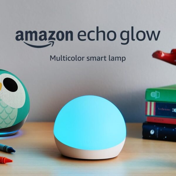 61yTkc3VJ1L._AC_SL1000_.jpg Echo Glow - Multicolor smart lamp, Works with Alexa