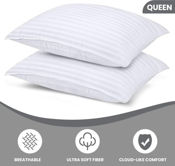 710knExNtuL._AC_SL1500_.jpg Utopia Bedding Bed Pillows for Sleeping Queen Size (White), Set of 2, Cooling Hotel Quality, for Back, Stomach or Side Sleepers
