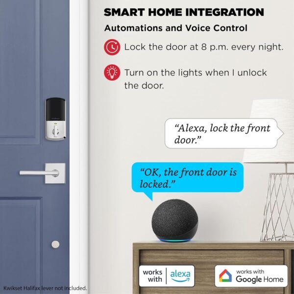 710vijaOctL._AC_SL1500_.jpg Kwikset Halo Wi-Fi Smart Lock, Keyless Entry Door Deadbolt, Geofence Auto-Unlock, Grade AAA Certified, No Hub Easy Install, Polished Chrome Lifetime Finish Warranty, Touchscreen