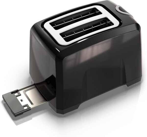 71236zHO6EL._AC_SL1500_.jpg BLACK+DECKER 2-Slice Toaster, T2569B, Extra Wide Slots, 6 Shade Settings, 850 Watts, Crub Tray, Cancel Button