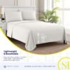 712HWX95f0L._AC_SL1500_.jpg 1800 Thread Count Sheet Set – Soft Egyptian Quality Brushed Microfiber Sheets – Luxury Bedding Set with Flat Sheet, Fitted Sheet, Pillow Cases, King, Ivory, Sheet Set